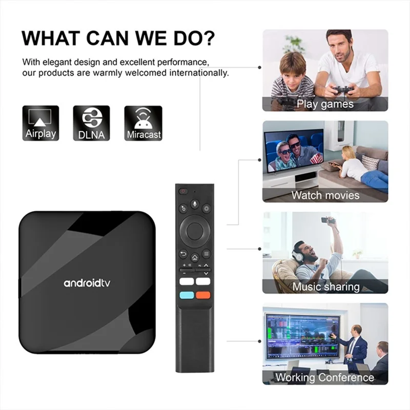 TV98 RK3528 4+32GB Android TV Box 2.4G / 5G WiFi6 Bluetooth-compatible 8K UHD Media Player - US Plug