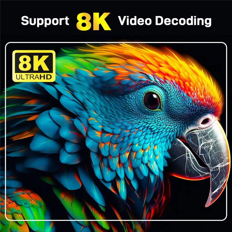 TV98 H618 Android 14 TV Box 2+16GB 8K UHD Dual WiFi Bluetooth-compatible 5.0 Smart Media Player - US Plug