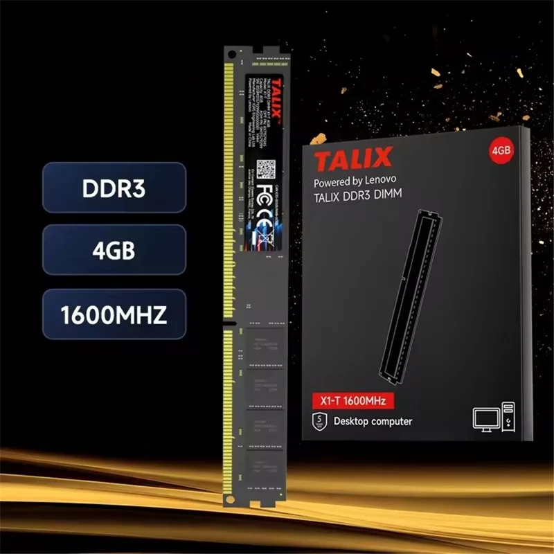 TALIX X1-T 4GB DDR3 1600MHz Desktop RAM DIMM 240-Pin PC3-12800 1.5V Non-ECC Memory Module for Intel AMD Desktop PC