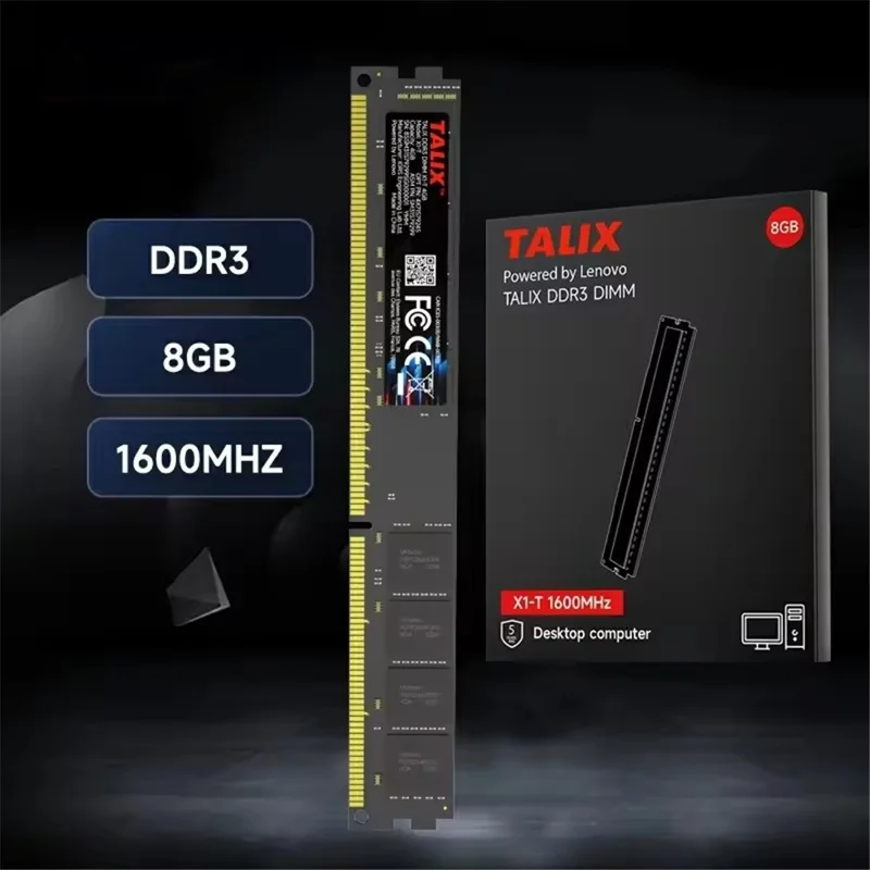 TALIX X1-T 8GB DDR3 1600MHz Desktop RAM DIMM 240-Pin PC3-12800 1.5V Non-ECC Memory Module for Intel AMD Desktop PC