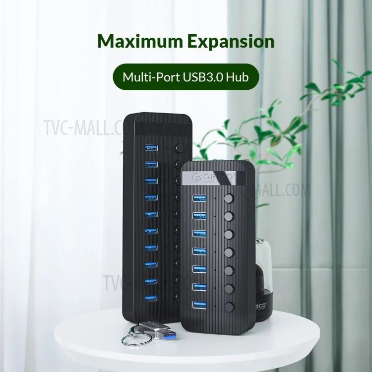 ORICO CT2U3-7AB ABS Многопортовый USB3.0 концентратор с индивидуальными переключателями