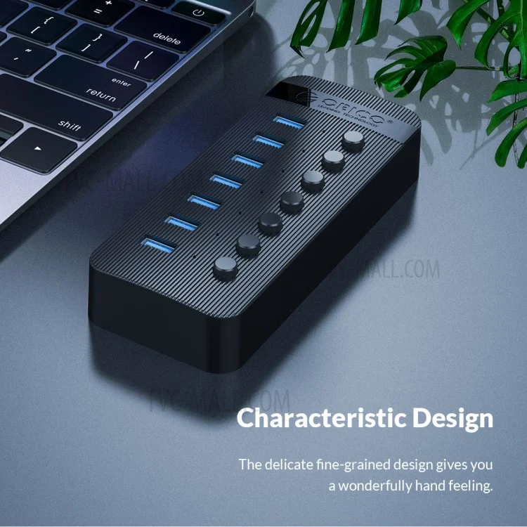 ORICO CT2U3-10AB Concentrateur USB3.0 en ABS à commutateurs individuels