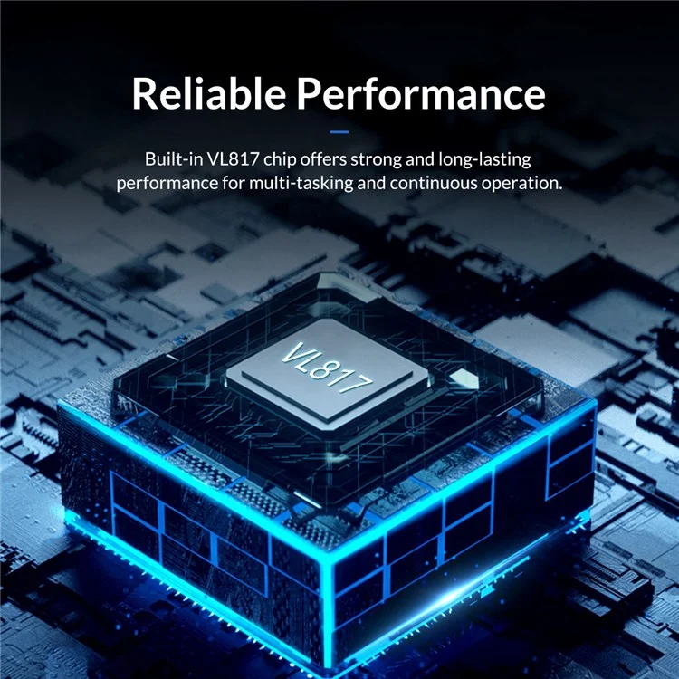 ORICO AT2U3-7AB 7 Ports USB3.0 5Gbps Data Transmission 5V/2.4A Phone Charging Dock Aluminum Alloy + PC USB Hub Splitter with Individual Switches - Prise AU