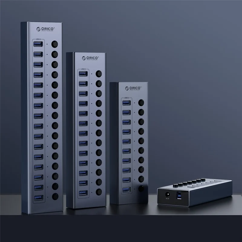 ORICO BT2U3-10AB Aluminum Alloy Multi-port HUB with Individual Switches