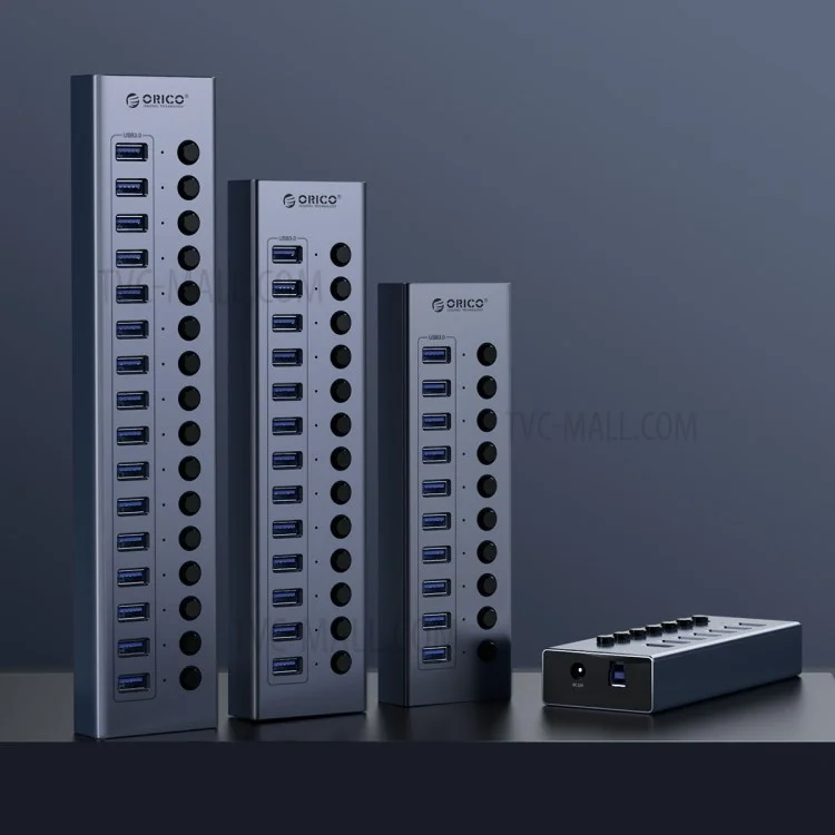 ORICO BT2U3-13AB Aluminiumlegierung Multi-port-hub Mit Einzelnen Schalter, Us-stecker