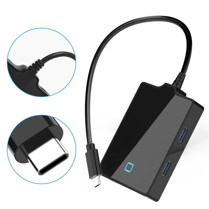ROCKETEK UTC-642 7-in-1 Type-C Docking Station USB-C to 4K HDMI PD Fast Charging Converter Hub Adapter for MacBook Laptop