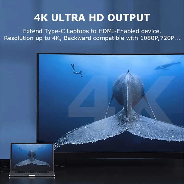 YG-2121 7 in 1 USB 3.1 Type-C Hub Adattatore Sincronizzatore Dati HDMI 4K 30Hz Multi-Port Docking Station con TD/TF/USB3.0