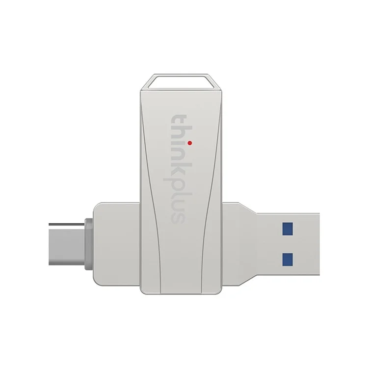 LENOVO THINKPLUS MU252 64GB para la Serie iPhone 15 USB+Type C Memoria USB Flash 2 en 1 Lectura de datos rápida Diseño Rotacional USB C 3.1 Memoria Flash