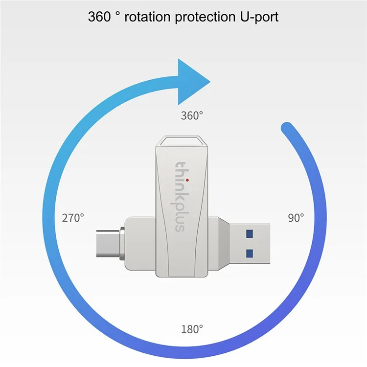 LENOVO THINKPLUS MU252 32GO Clé USB pour iPhone Série 15 Mémoire Photo Vidéo Stick USB C 3.1 Flash Drive - Argent