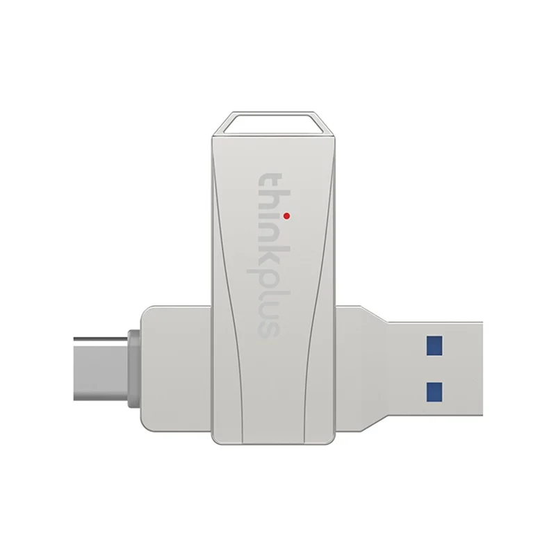 LENOVO THINKPLUS MU252 128 GB til iPhone 15-serien USB A + C 3.1 USB-stik hukommelsesstik med høj hastighed, roterbart, dataoverførsels-flashdrev - Sølv