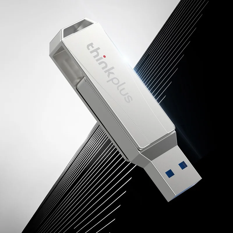 LENOVO THINKPLUS MU252 128 GB til iPhone 15-serien USB A + C 3.1 USB-stik hukommelsesstik med høj hastighed, roterbart, dataoverførsels-flashdrev - Sølv