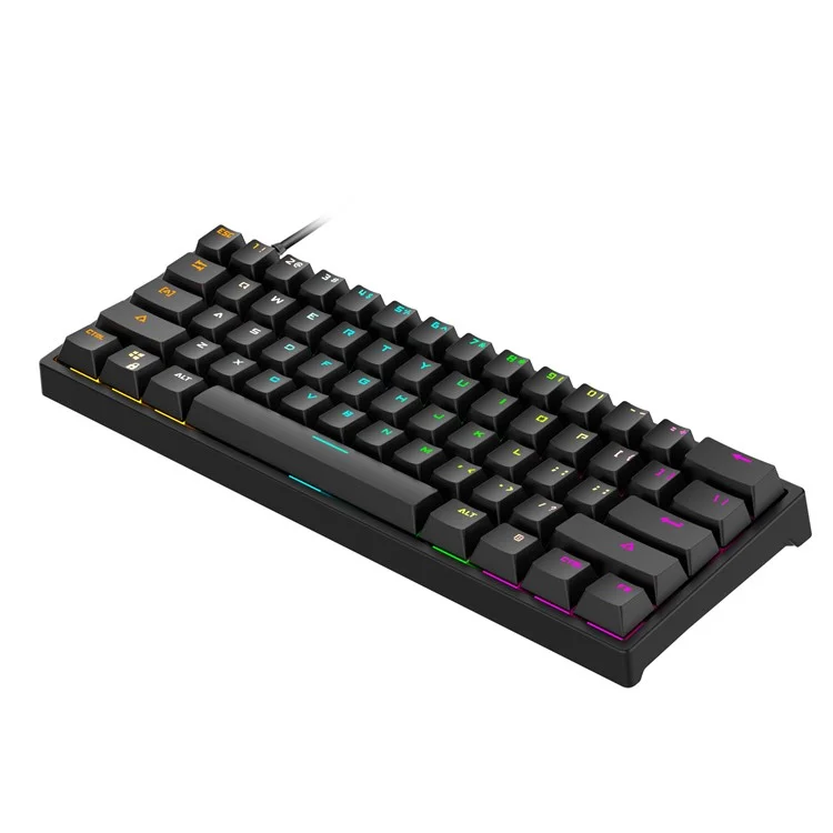 Bajeal G101 Buntes RGB -backbeleuchtung Mechanischer Gaming USB Wired Tastatur Backlight Office Tastatur 61 Tasten Für Laptop -pc -desktop -computer