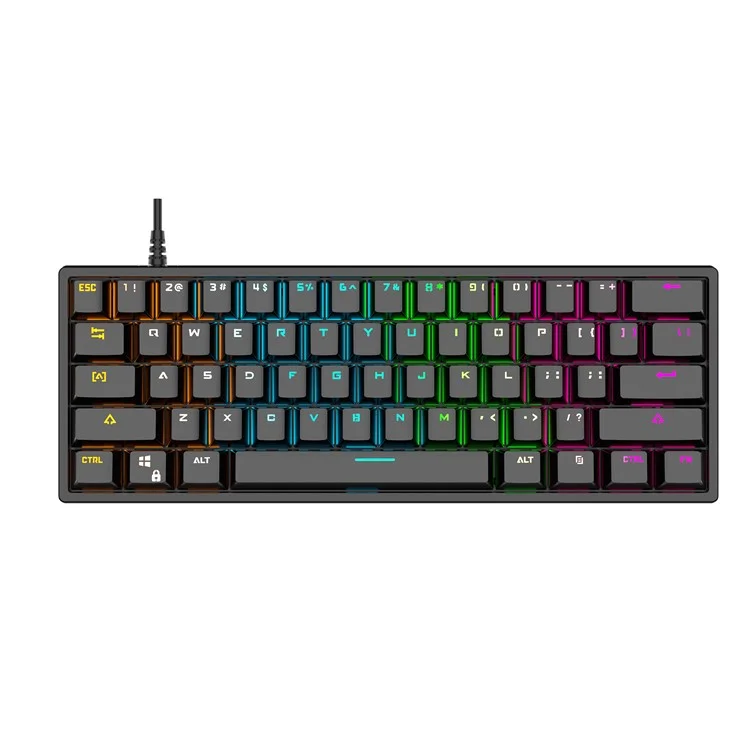 Bajeal G101 Buntes RGB -backbeleuchtung Mechanischer Gaming USB Wired Tastatur Backlight Office Tastatur 61 Tasten Für Laptop -pc -desktop -computer