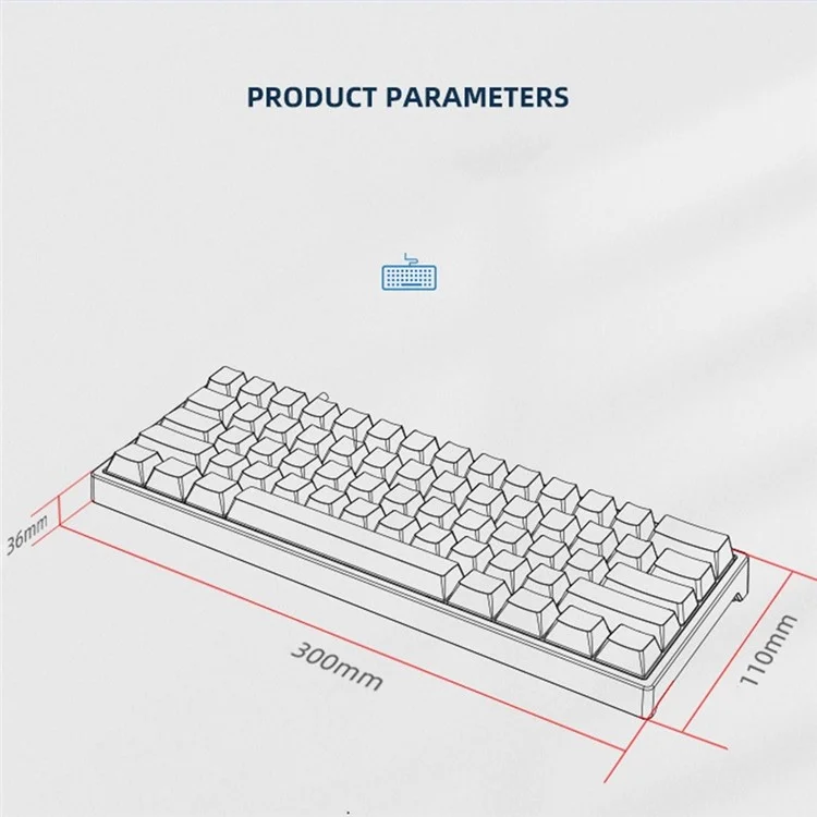 Bajeal G101 Buntes RGB -backbeleuchtung Mechanischer Gaming USB Wired Tastatur Backlight Office Tastatur 61 Tasten Für Laptop -pc -desktop -computer
