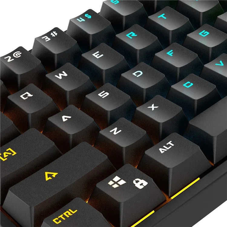 Bajeal G101 Buntes RGB -backbeleuchtung Mechanischer Gaming USB Wired Tastatur Backlight Office Tastatur 61 Tasten Für Laptop -pc -desktop -computer