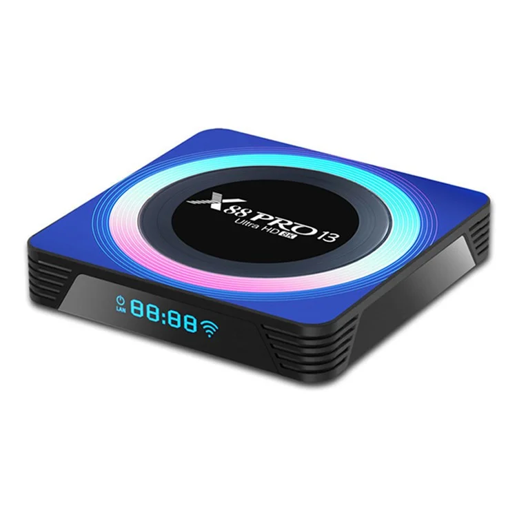 X88 Pro 13 8K Ultra HD Android 13.0 Smart TV Box con telecomando (2GB+16GB) - Spina UK