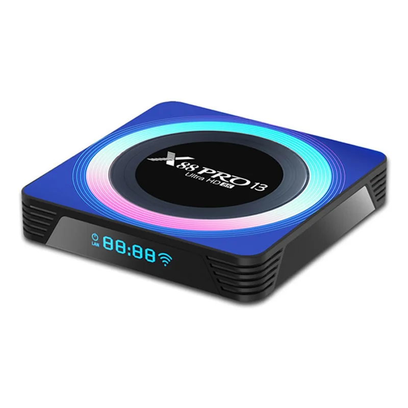 X88 Pro 13 Ultra HD 8K TV Box 4GB+32GB Android 13.0 Smart TV Box con telecomando - Spina AU