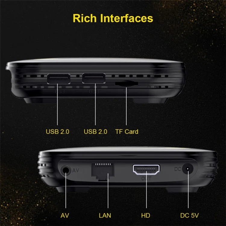 HK1 RBOX-H8S 4K Ultra HD Smart TV Box Dual-band WiFi Android 12.0 TV Box (2GB+16GB) - Spina USA