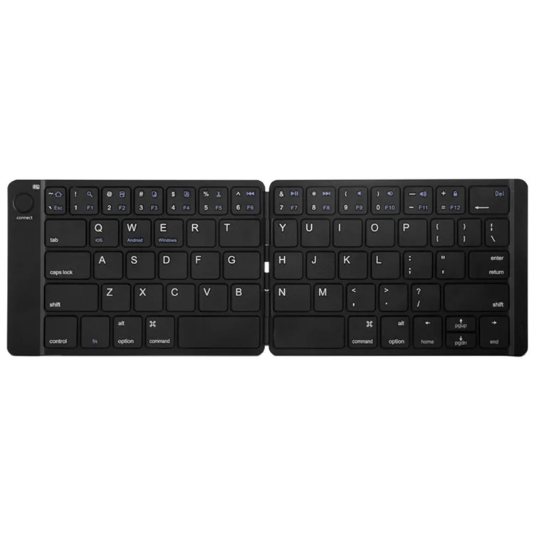 B047S Universal Folding Keyboard for Cell Phone Tablet Laptop Leather Covered Bluetooth-compatible Wireless Keyboard