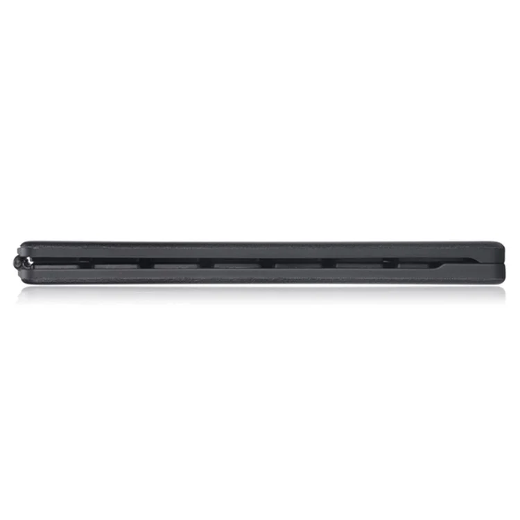 B047S Universal Folding Keyboard for Cell Phone Tablet Laptop Leather Covered Bluetooth-compatible Wireless Keyboard
