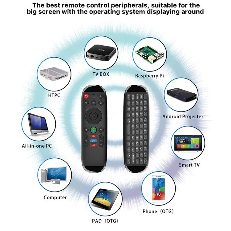 M6 2.4G Wireless Smart Voice Function Remote Control Replacement Air Fly Mouse for Home TV Box, Smart TV, Computer