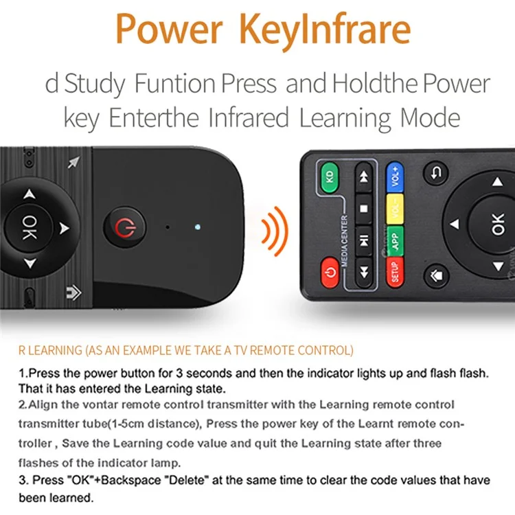 M8 2.4G Wireless Smart Air Fly Mouse Remote Control Replacement for Home TV Box, Smart TV, Computer