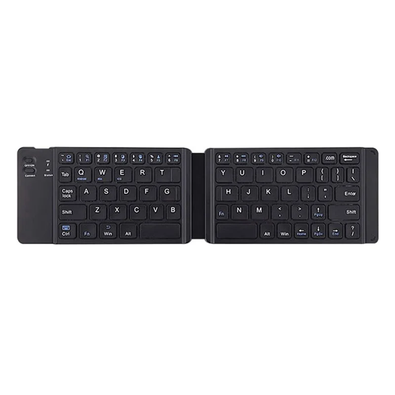 BT18 Magnetyczna Składana Klawiatura Bezprzewodowa do Telefonów Komórkowych, Tabletów i Komputerów Uniwersalna Klawiatura z Kompatybilnością Bluetooth - Czarny