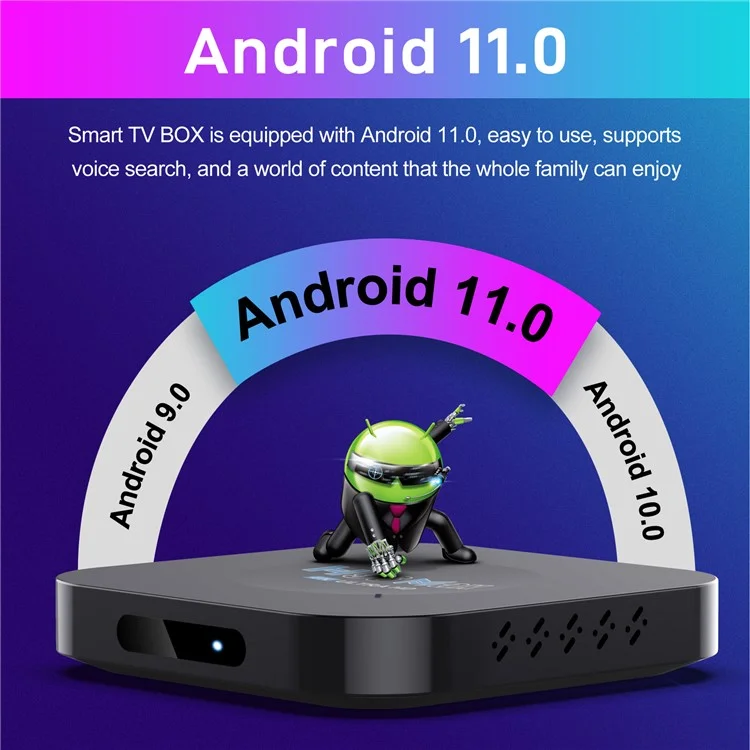 H96 Max M5 Android 11.0 Smart TV Box 1GB RAM 8GB ROM RK3318 4K Ultra HD Set Top Box - EU Plug