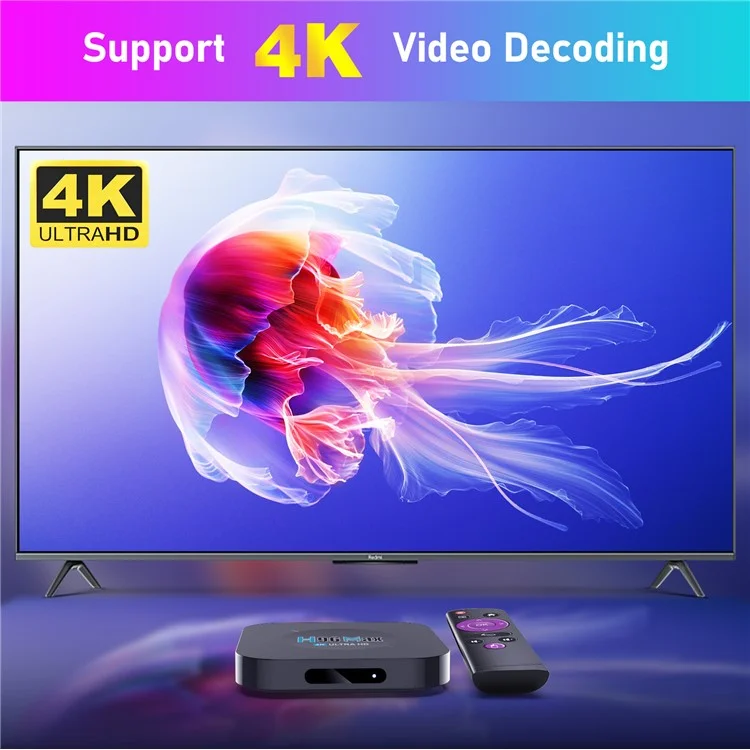H96 Max M5 Android 11.0 Smart TV Box 1GB RAM 8GB ROM RK3318 4K Ultra HD Set Top Box - EU Plug
