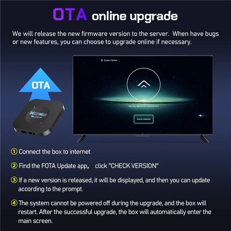 H96 Max M5 Android 11.0 Smart TV Box 1GB RAM 8GB ROM RK3318 4K Ultra HD Set Top Box - AU Plug