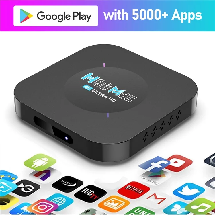 H96 Max M5 Android 11.0 Smart TV Box 1GB RAM 8GB ROM RK3318 4K Ultra HD Set Top Box - AU Plug