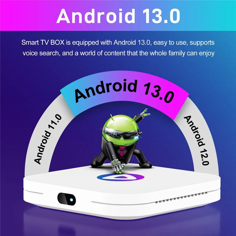 H96 Max M1 Smart TV Box Android 13 Rockchip 3528 2GB RAM 16GB ROM Set-Top Box Support 4K BT 4.0 - AU Plug