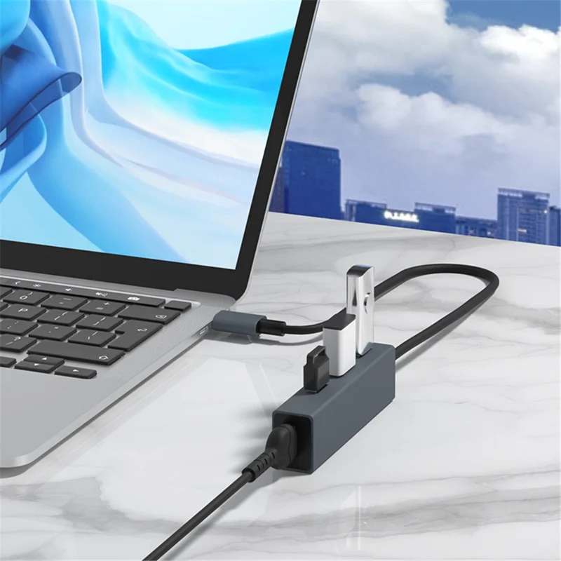 DEVIA Type-C Hub USB-C 3.1 Adapter to 4 x USB 3.0 for Laptop Computer