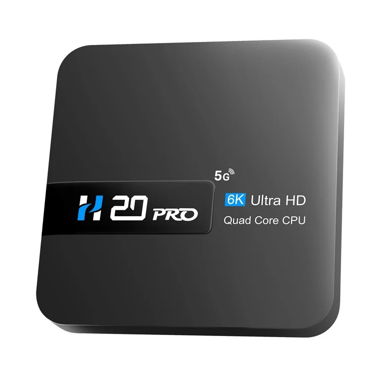 H20 Pro 2+8GB Quad Core CPU H313 TV Box Dual Band WiFi 4K Ultra HD Player