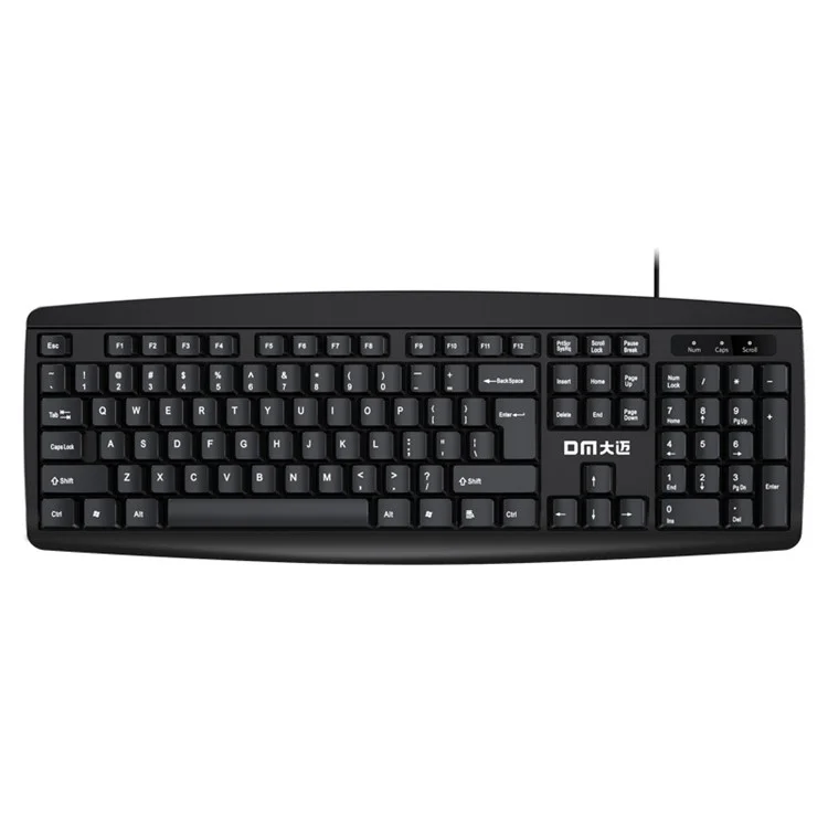 DM K10 USB Wired Keyboard 104 Keys Home Office Computer Laptop Keyboard