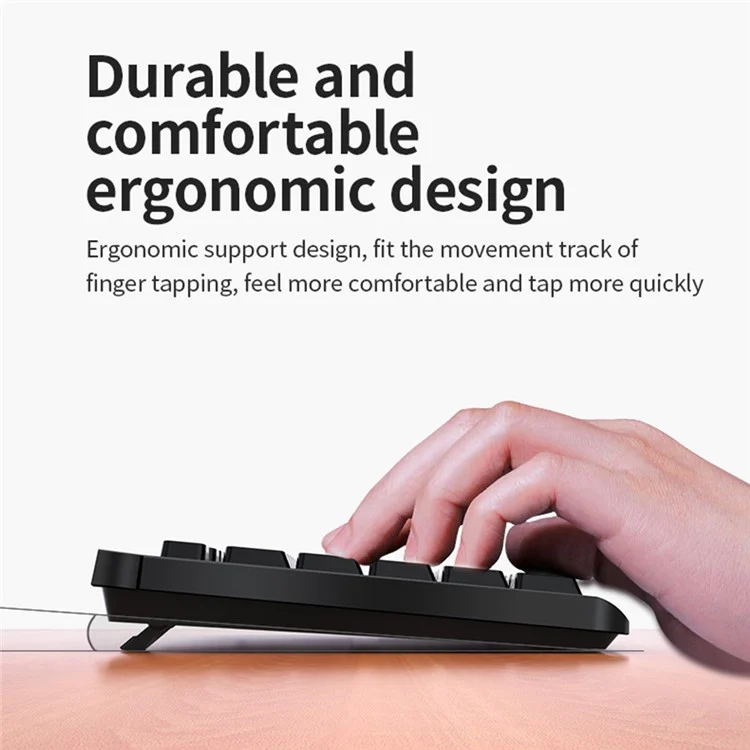 DM K10 USB Wired Keyboard 104 Keys Home Office Computer Laptop Keyboard