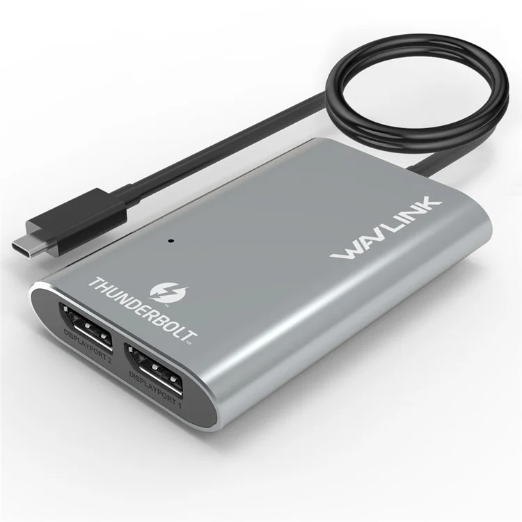 Adaptateur thunderbolt 3 type-c vers double displayport wavlink uta21d 4k / 5k / 8k