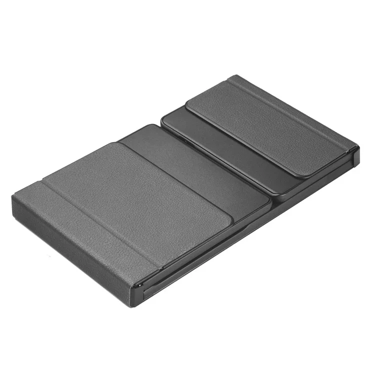 B077T Foldable PU Leather Wireless Bluetooth-compatible Keyboard with Touchpad