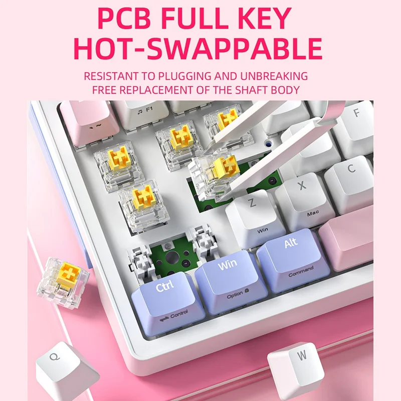 ZA68 Computer Laptop Gaming Keyboard Wired RGB Light 68-Key Mechanical Keyboard - Style A