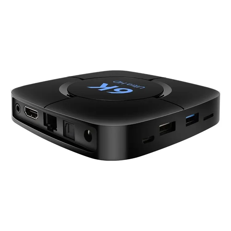 4+32GB TV Box Android 14 6K UHD 2.4G / 5.8G WiFi6 100M Ethernet Media Player - US Plug