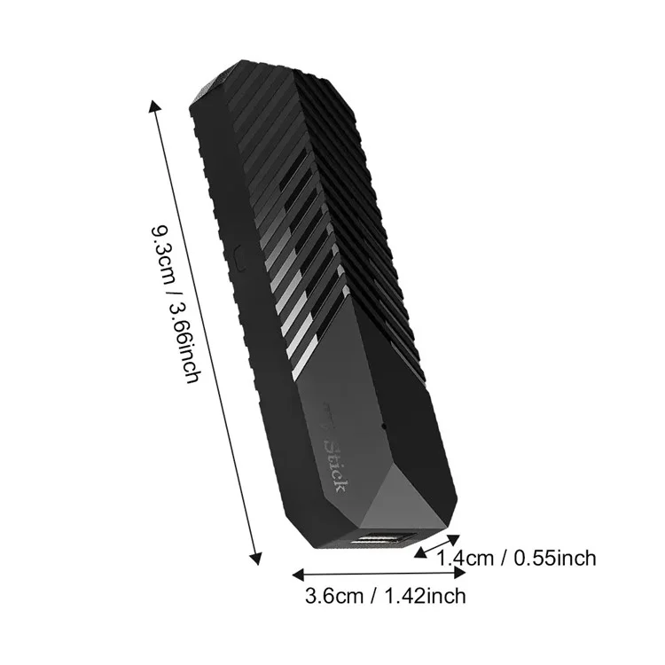 T3MINI Android 10 2.4G WiFi Mini Smart TV Stick 4K Ultra HD Media Player,  1GB+8GB - US Plug