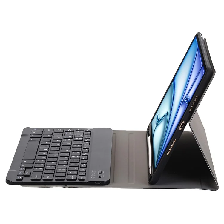 A098B For iPad Air 11 (2025) / (2024) / iPad Air (2020) (2022) Case Bluetooth-compatible Keyboard Cover with Pen Slot - Black