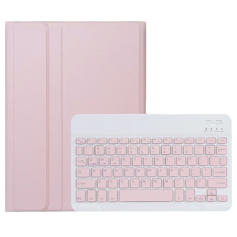 A098B For iPad Air 11 (2026) / (2025) / (2024) / iPad Air (2020) (2022) Case Bluetooth-compatible Keyboard Cover with Pen Slot - Pink