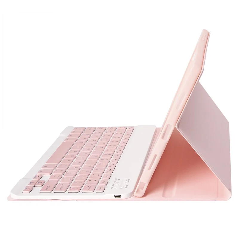 A098B For iPad Air 11 (2026) / (2025) / (2024) / iPad Air (2020) (2022) Case Bluetooth-compatible Keyboard Cover with Pen Slot - Pink