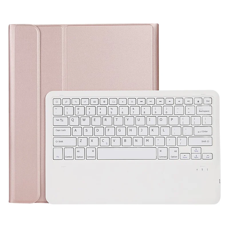 A14B For iPad Pro 13 (2024) Bluetooth-compatible Keyboard Cover with Pen Slot Ultra Thin Tablet Case - Rose Gold