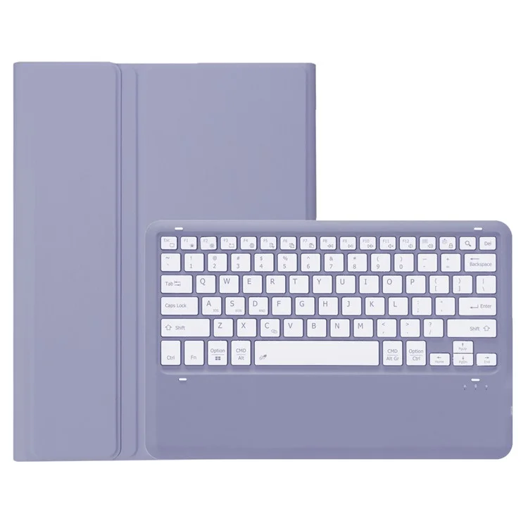 A14B Per iPad Pro 13 (2024) Tastiera Bluetooth Cover con Slot per Penna Custodia Tablet Ultra Sottile - Viola