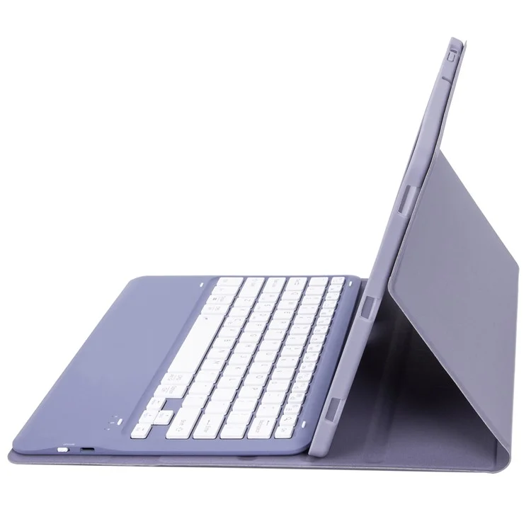 A14B Per iPad Pro 13 (2024) Tastiera Bluetooth Cover con Slot per Penna Custodia Tablet Ultra Sottile - Viola