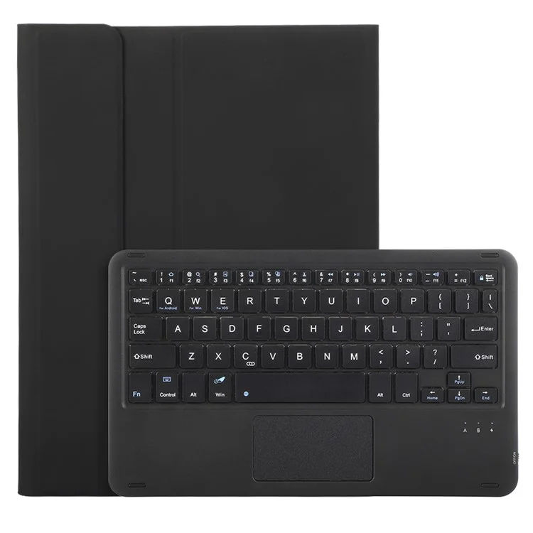 A13B-A Per iPad Pro 11 (2024) Slot Penna Custodia Tablet in Pelle + Tastiera Bluetooth con Touchpad - Nero