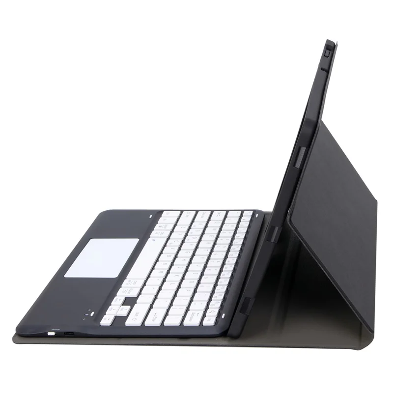 A14B-A For iPad Pro 13 (2024) Detachable Leather Tablet Case with Bluetooth-compatible Keyboard, Pen Slot - Black  /  White