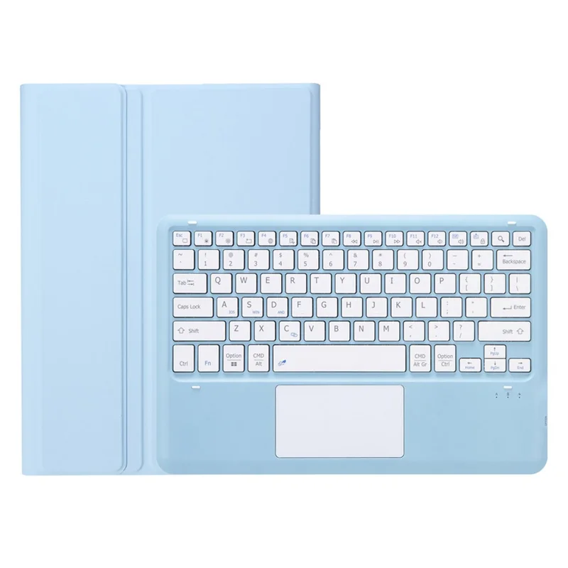 A14B-A Para iPad Pro 13 (2024) Capa de Tablet Destacável de Couro com Teclado Bluetooth, Slot para Caneta - Azul